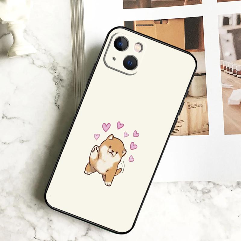 Cute Kawaii Shiba Inu Phone Case For iPhone 17 16 15 13 12 11 14 Pro Max Plus 12 13 Mini 16e 17 Air Cover Coque