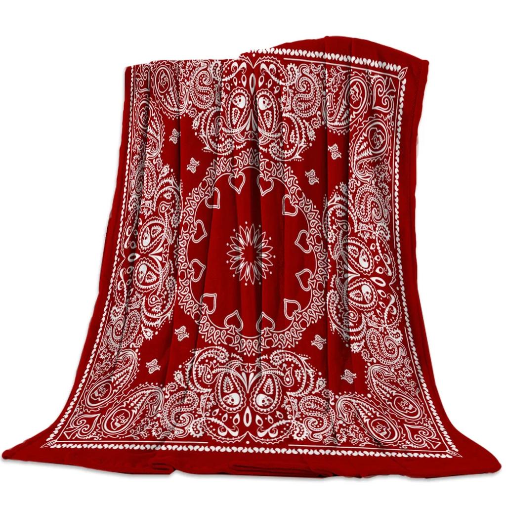 Bandana Pola Flanel Selimut Sofa Tempat Tidur Portable Fleece Throw Lucu Mewah Seprai Throws Blanket Queen King Twin Size