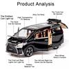Scale 1:24 ES300H LM300H Car Model Toy Sound Light Pull Back Doors Opened Sports Cars Models Holiday Gifts for Children