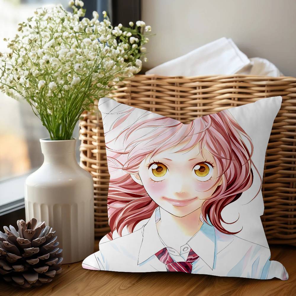 A-Ao H-Haru R-Ride Anime Pillow Cover For Bedroom Room And Living Room Sofa Decorative Cushion Cover