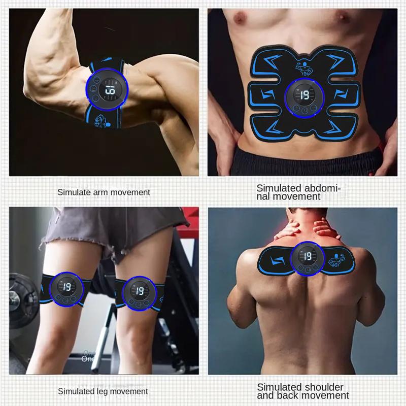 USB Dobíjecí Masážní Podložka na Svaly Bezdrátový Trenažér Těla a Paží Břišní Sportovní Fitness Zeštíhlující Masážní Přístroj