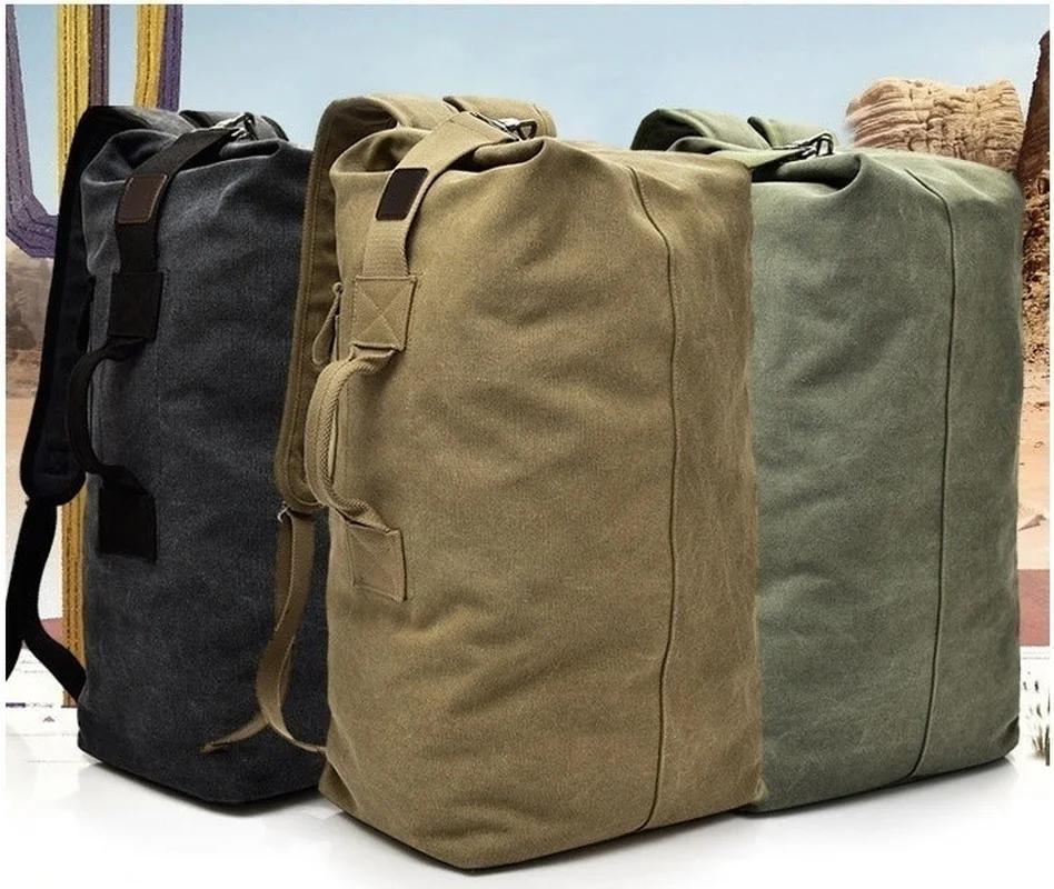 Canvas-Rucksack Herrentasche Outdoor Sports Duffle Bag Reiserucksack Wanderrucksäcke Angeltasche Campong Taschen Rucksack