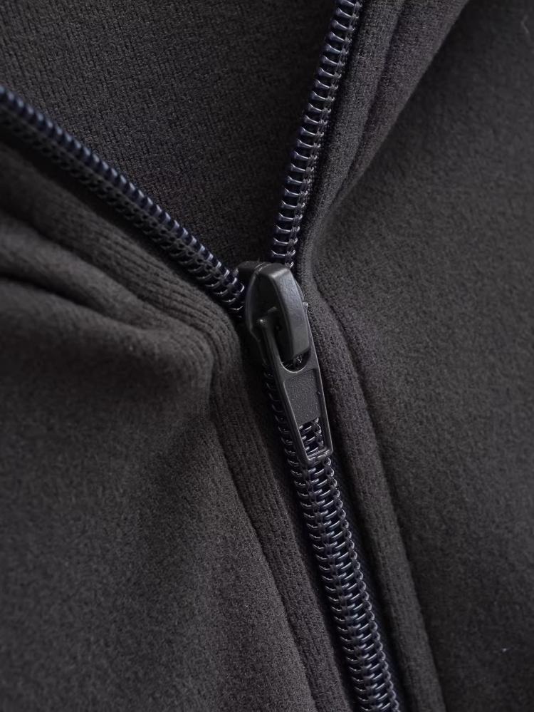 Podzimní móda zkrácené mikiny Dámská mikina s kapucí na zip Korejská módní mikiny Roztomilé s kapucí s dlouhým rukávem Crop Top Sexy Slim