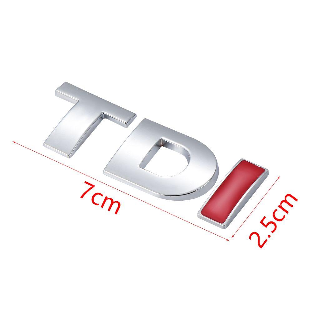 Emblema Badge DIY TDI 3D Decalcomania Auto Cofano Bagagliaio Adesivo Auto Portellone Veicolo