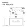 Musiclily Ultra Brass Tremolo Block for GOTOH 510, 10.8 mm String Spacing, 37 mm Deep