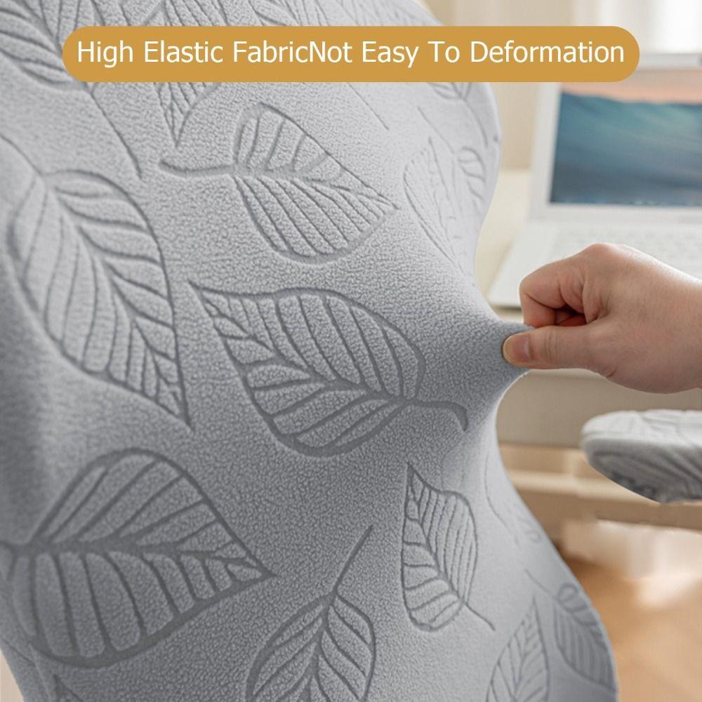 Jacquard Pattern Armchair Slipcover Wear-Resistant Elastic Seat Cover  Computer Room