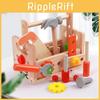 Repair Toolbox Wooden Screw Nut Disassembly Assembly Tool Table Toy Children