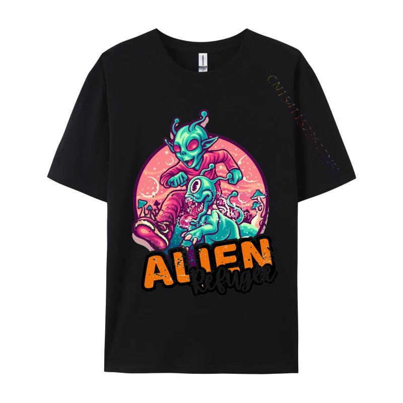 Design Tshirts Alien Refugee Tshirts Natural Cotton Unisex Tops Shirts Fashionable Tops Shirts Top Quality