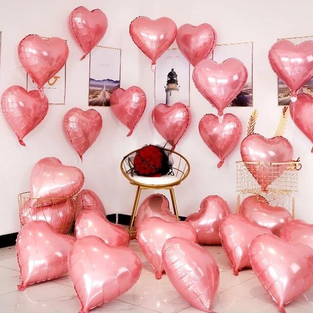 10pcs 10/18inch Heart Shape Foil Balloons Wedding Birthday Propose Marriage Party Decorations Aluminum Foil Air Balls Globos