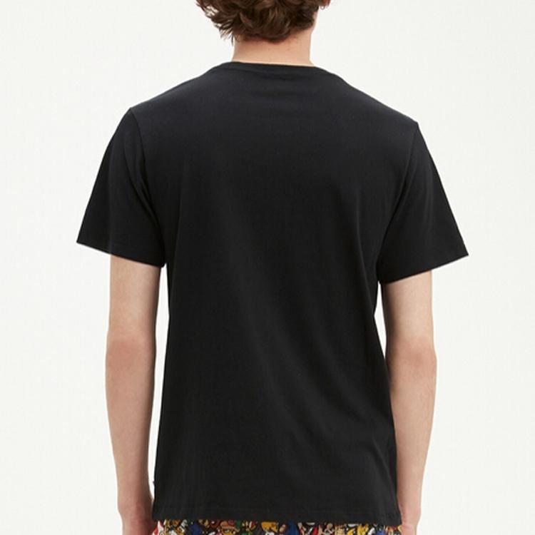 Levis X Super Mario Bavlněné Tričko s Krátkým Rukávem a Potiskem Pánské Topy Černé 22491-0707