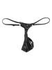 Mens Black Patent Leather G-String Wet Look T-Back Underwear Open Butt Design Low Rise Sensual Clubwear