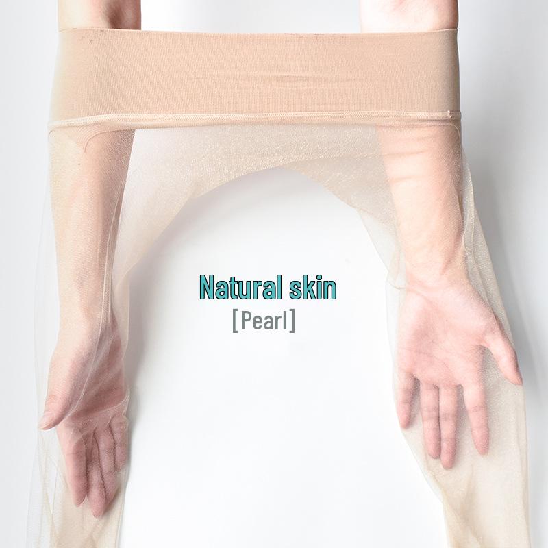 Seamless Pearlescent Stockings: Silky, Shimmering, Transparent Summer Tights for Women