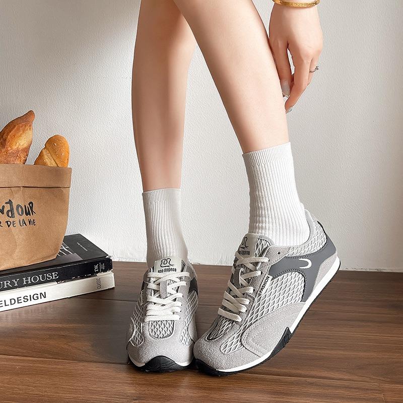 Mesh breathable color matching casual sports shoes new flat women's versatile board shoes trendy shoes
