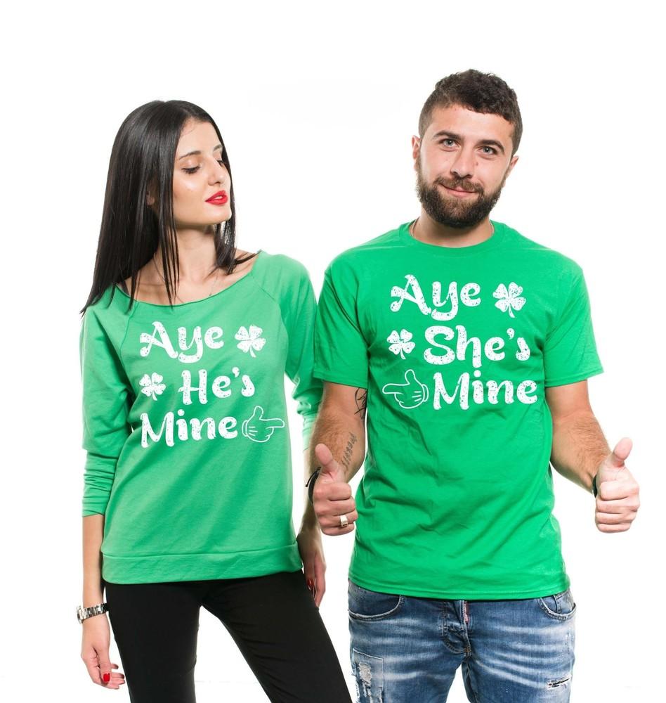 Couple Matching St Patrick s Day Shirts Irish Couple He s Mine She s Mine Shirt Unisex T-Shirt XXXL