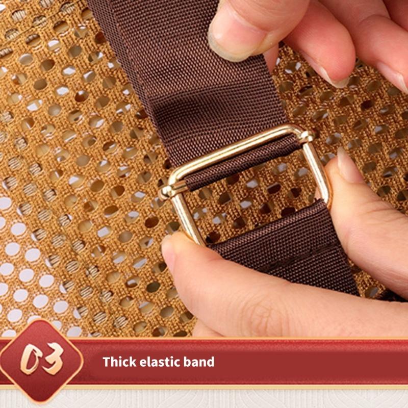 Wood Beads Ventilated Seat Cover Pad Massage Lumbar Relieve Fatigue Enhances Comfort Suitable For Various Vehicle Models