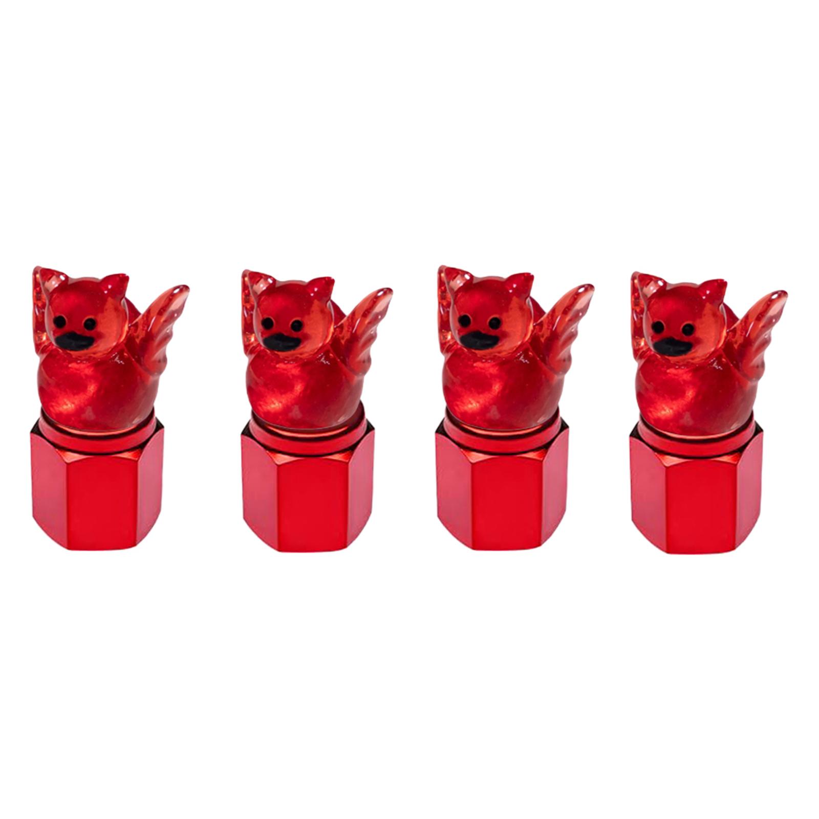 4 Pack Cute Duck Auto Tire Valve Stem Caps Decorative Tire Valve Caps Tire Air Valve Caps for Cars Motorcycles Bicycles