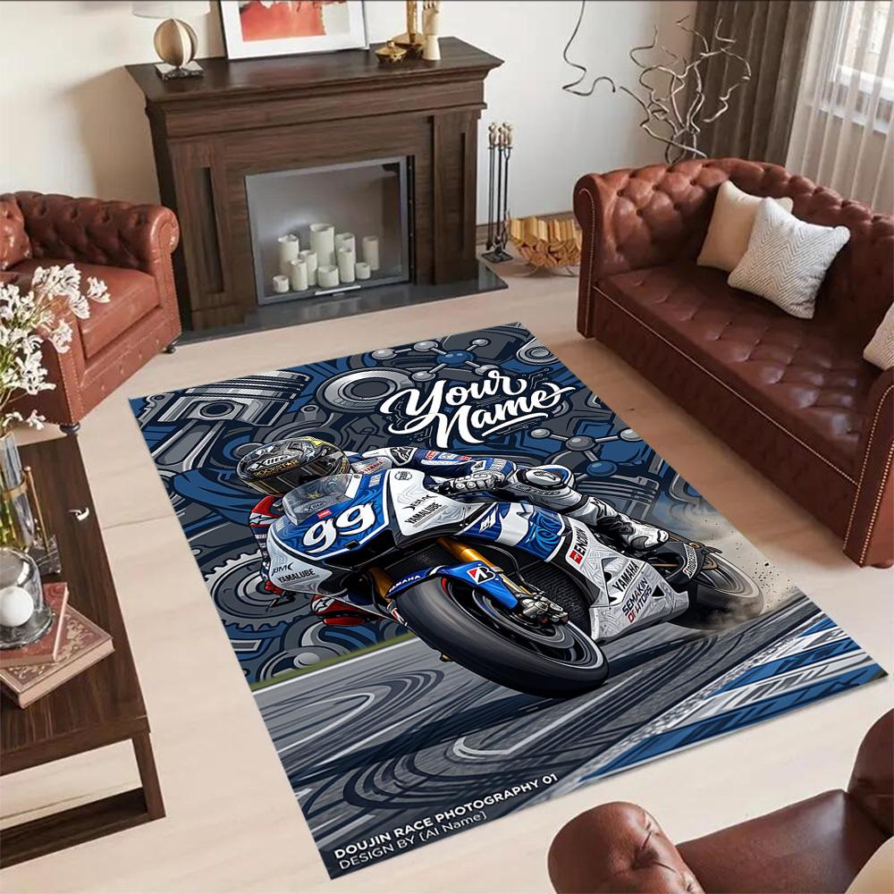 Jorge Lorenzo Customize Your Name Area Rug Design For Study Room Dining Room Foyer Entryway Antislip Rug Decorate Offices Spiritual Gift