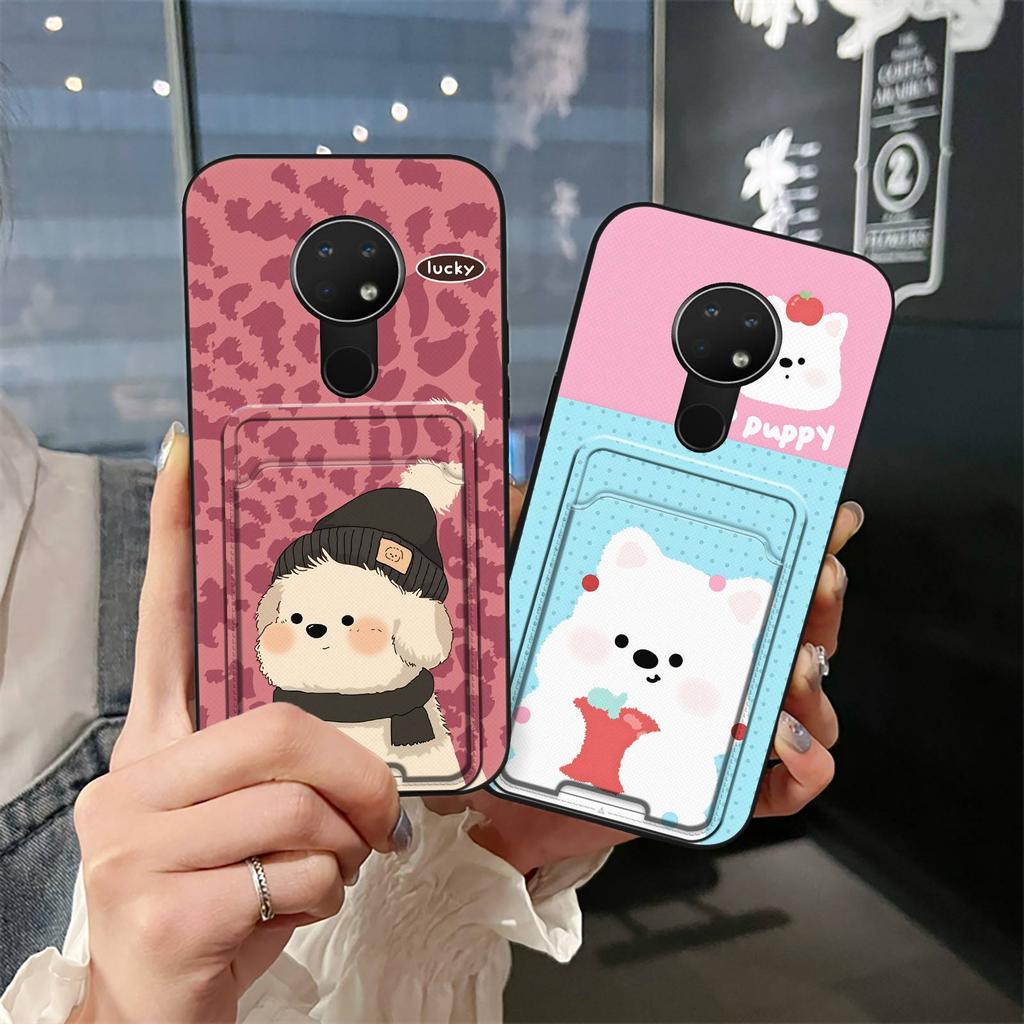 Card Sleeve Silicone Phone Case For Nokia 6.2/7.2 Full Wrap Anti-dust Soft Case Cute Back Cover Durable Anti-knock Cover