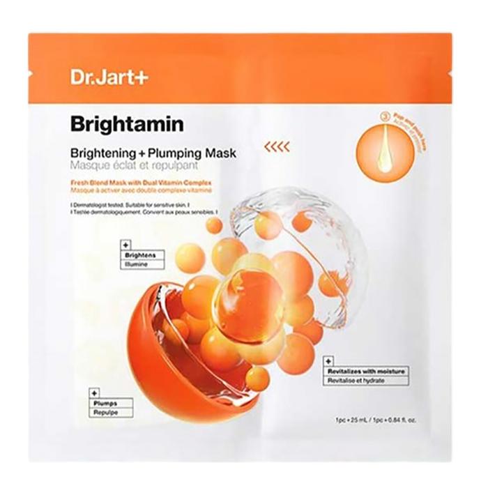 Dr.Jart+ V7 & Brightamin Vitamin Skincare Set – Toning Cream, Brightening Serum, Eye Stick & Mask, Korean