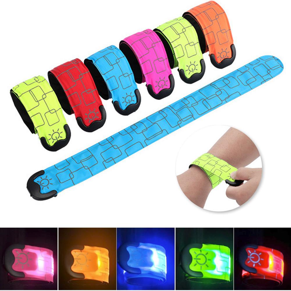 LED Wrist Band High Brightness Decorative Rechargeable LED Slap Glowing Night Running Armband Bracelet for Outdoor Wristband