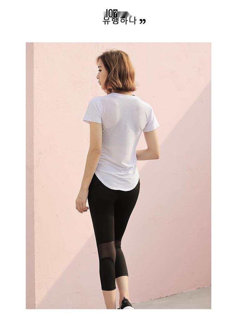 Women's Quick-Dry Yoga Set: Hollow Out Top with Short Sleeves and Tight Pants - 3-Piece Summer Fitness Outfit