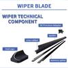 Wiper Blades For Volkswagen VW Touareg 7L 2003 - 2010 Front Rear Windshield Brushes Windscreen Car Accessories Cover Spring 2008
