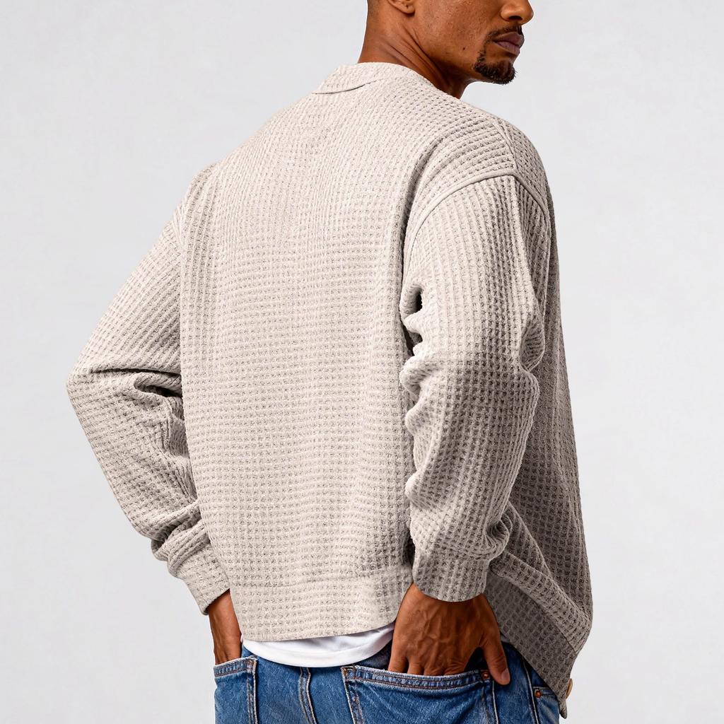 Men's Loose Casual Minimalist Cardigan , Long Sleeve Daily Wear