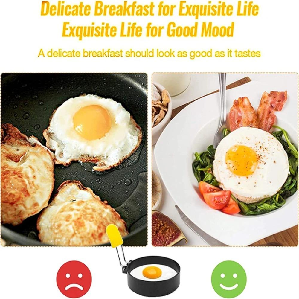 2/4pcs Omelette Fried Egg Shaper Stainless Steel Egg Rings Portable Frying Eggs Cooker  Home
