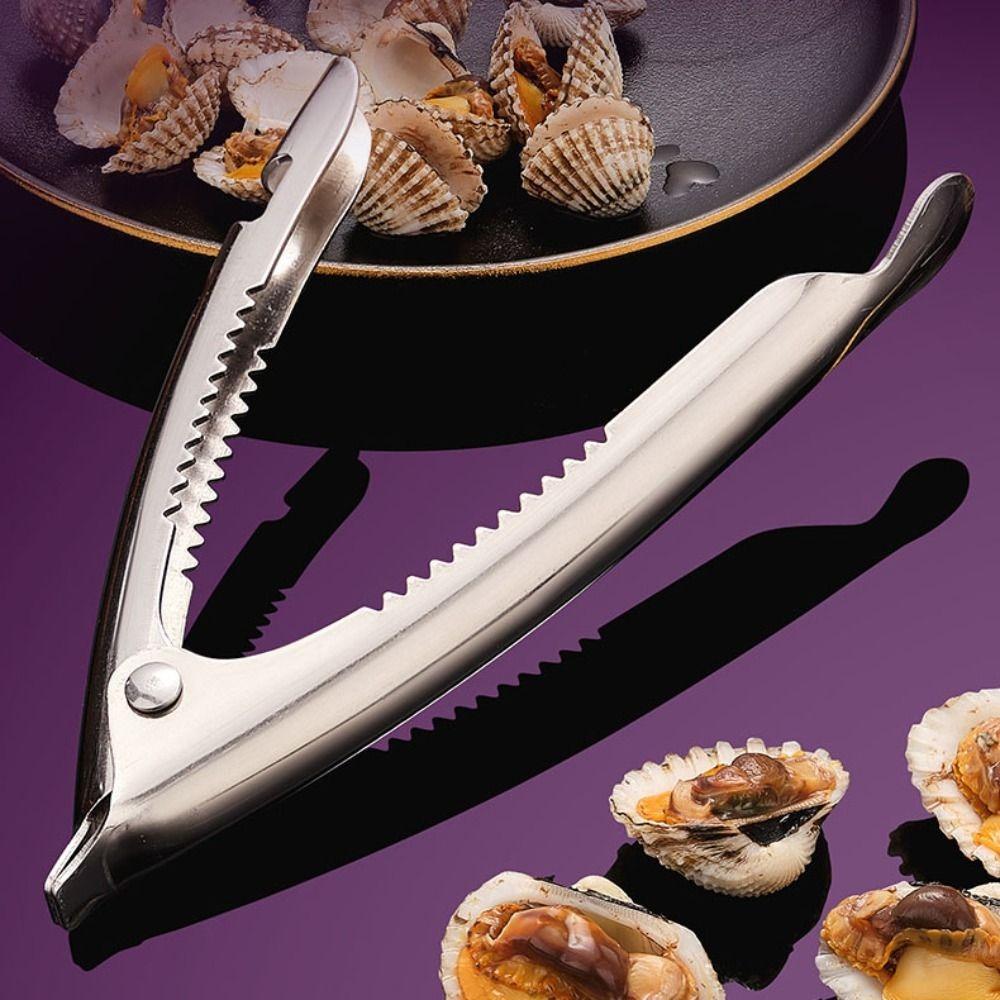 2pcs Stainless Steel Blood Clam Clip Rust-free Nuts Pliers Oyster Shell Opening Clamps  Scallop