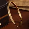 2PCS French Stainless Steel Bracelet Set For Women High Quality Shiny Zircon 18K Gold-plated Not Fading Bracelet Jewelry Gifts