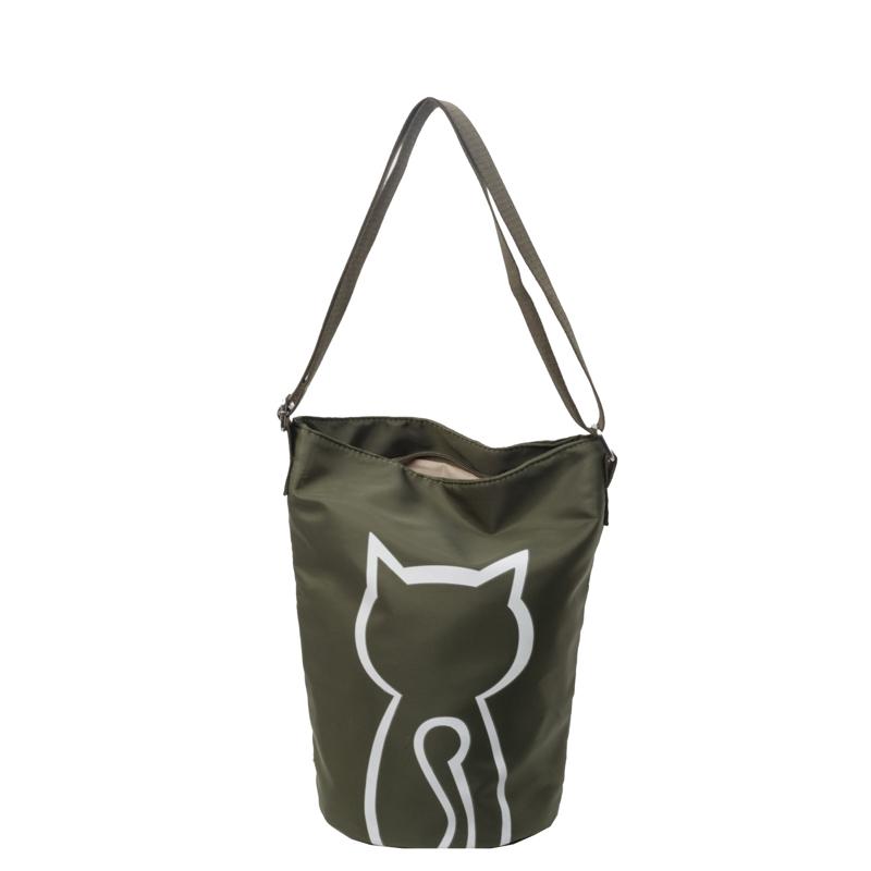 Geantă de umăr pentru femei cu imprimeu pisică Geantă tote de mare capacitate