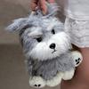Cartoon Simulation Schnauzer Doll Plush Toy Puppy Dog Doll Children Soothing Rag Doll Girl Birthday Gift
