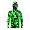 Mens UPF 50 Long Sleeve Fishing Shirt With Hood Face Cover Quick-Dry Breathable Bamboo Fiber Sun Protection Top Outdoor