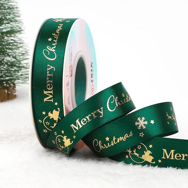 5M Christmas Decoration Christmas Ribbon Xmas Tree Ornament for Home Decor New Year Handmade DIY Gift Packing Box Accessories