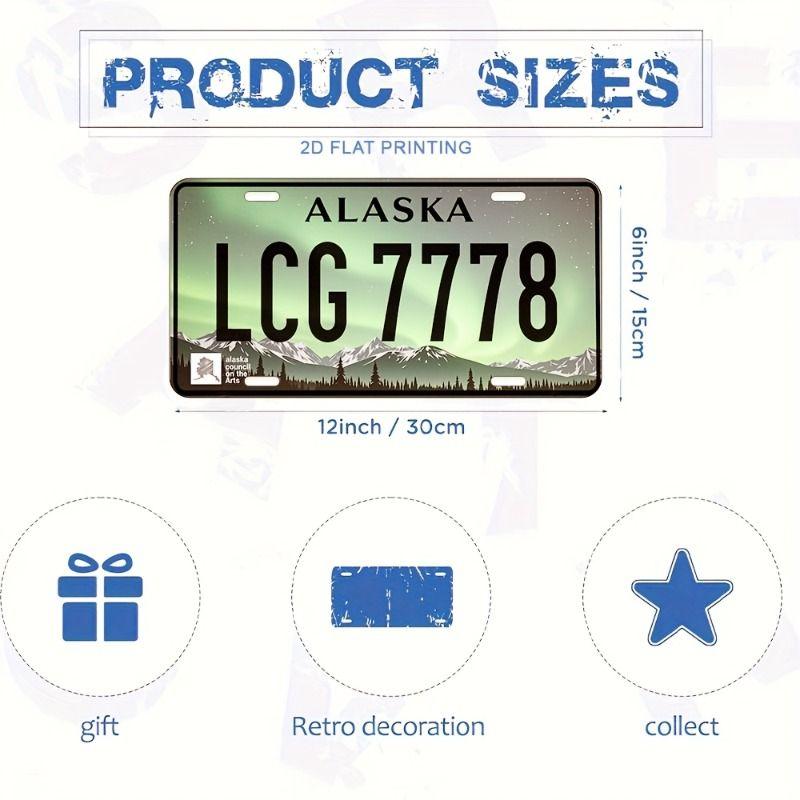 Car License Plate Metal Wall Decor 15x30cm