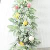 Colorful Eggs Easter Egg Garland Realistic Faux Green Leaf Vine  Front Door Decor