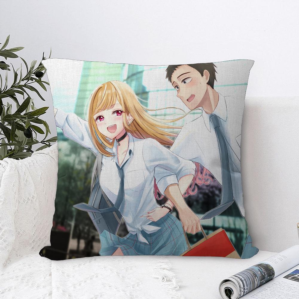 My Dress-Up Darling Marin Kitagawa Office Cushion Pillowcase Car Cushion Cover45X45CM Lumbar Pillowcase Sofa Pillowcover
