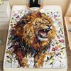 Lion Animal Print Flannel Blanket, High Quality Comfortable for All Seasons, Home Decor, Warmth and Comfort, Perfect for Christmas Gifts72
