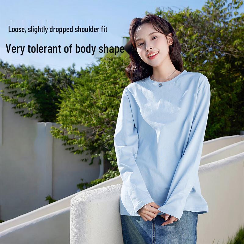Baleno Women's 200g Pure Cotton Long-Sleeve T-Shirt