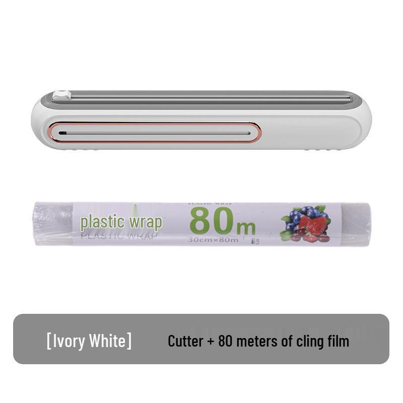 Light Luxury Magnetic Cling Film and Tin Foil Two-Way Cutter: Wall-Mountable Sliding Box