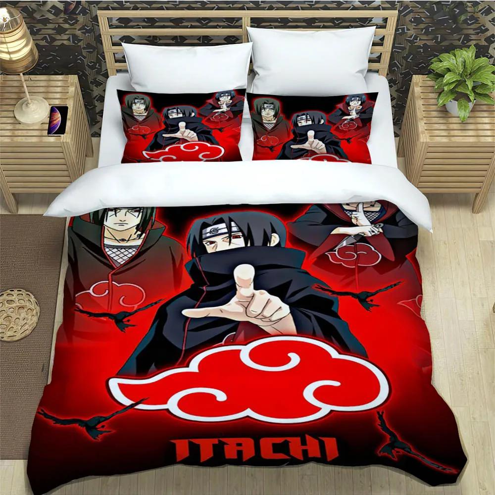 Cartoon N-Naruto Bedding Sets Exquisite Bed Supplies Set Duvet Cover Bed Comforter Set Bedding Set Luxury Birthday Gift