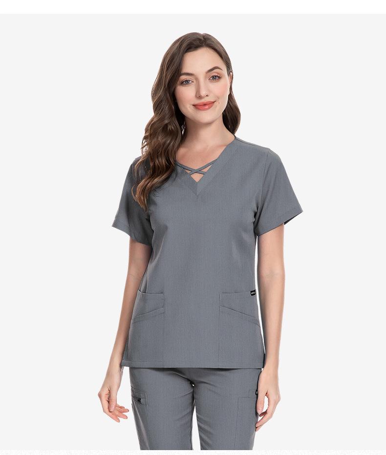 Doctor's Handwashing Suit: High-End Elastic Nurse Uniform with Embroidered Logo for Operating Rooms & Beauty Salons