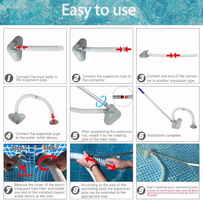 Professional Pool Maintenance Cleaner Heavy Type Pool Vacuum Brush Ergonomic Pool Maintenance Tool