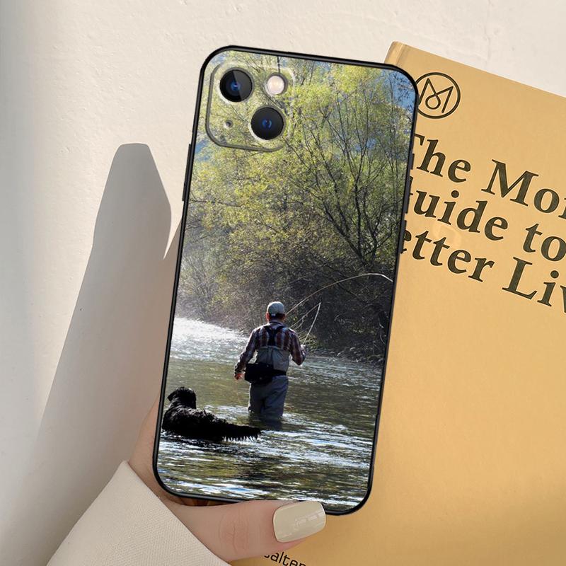Hunting Animal and Fishing Man Phone Case For iPhone 17 16 14 13 12 11 15 Pro Max Mini XR 16e 15 16 Plus 17 Air Full Cover