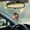 Creative Big Mouth Horse 2D Acrylic Cartoon Pattern Auto Rearview Mirror Hanging Home Pendant Decors