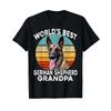 Gerunisex Shepherd Grandpa Funny Worlds Best Shephard T Shirt Black Vintage Stylish Top For Everyday Wear Versatile Unisex