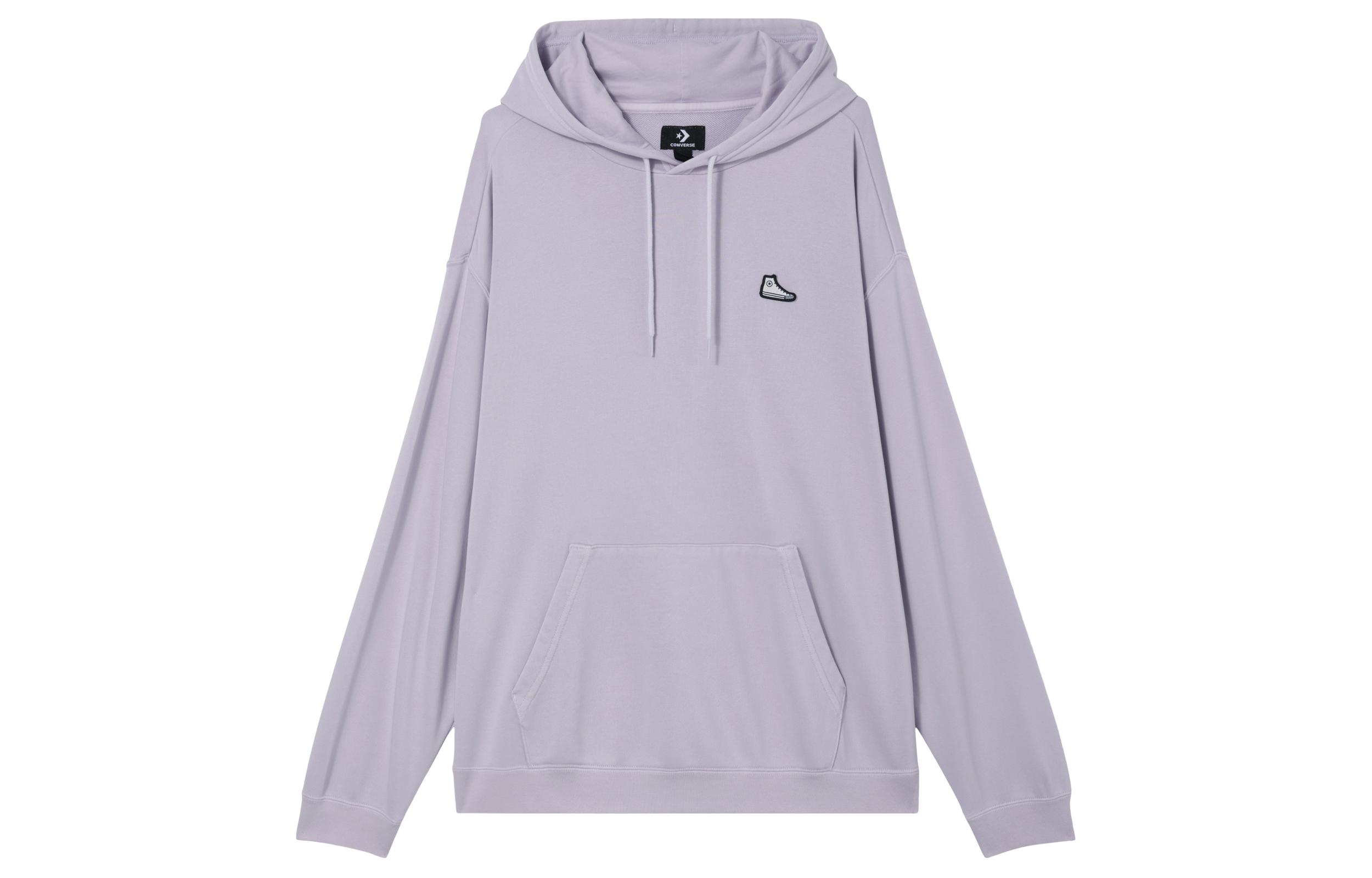 Толстовки Converse Унисекс Фиолетовые С капюшоном Умеренный Обычный 10025456-A06 XL