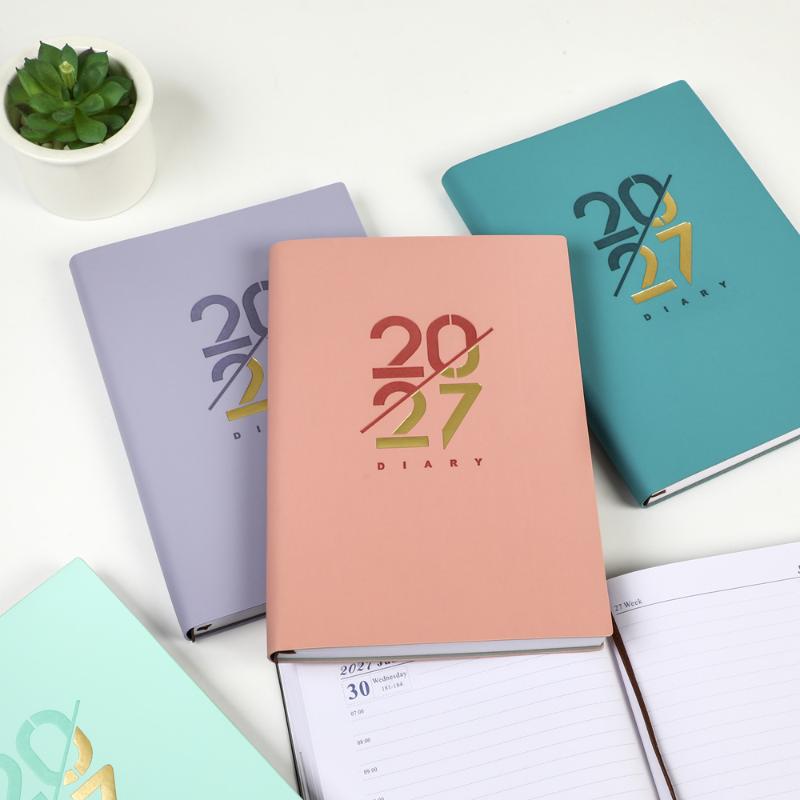 2027 English Work Schedule Planner Notepad Wear-resistant Thick Paper Efficiency Task List Notebook for Business Staff
