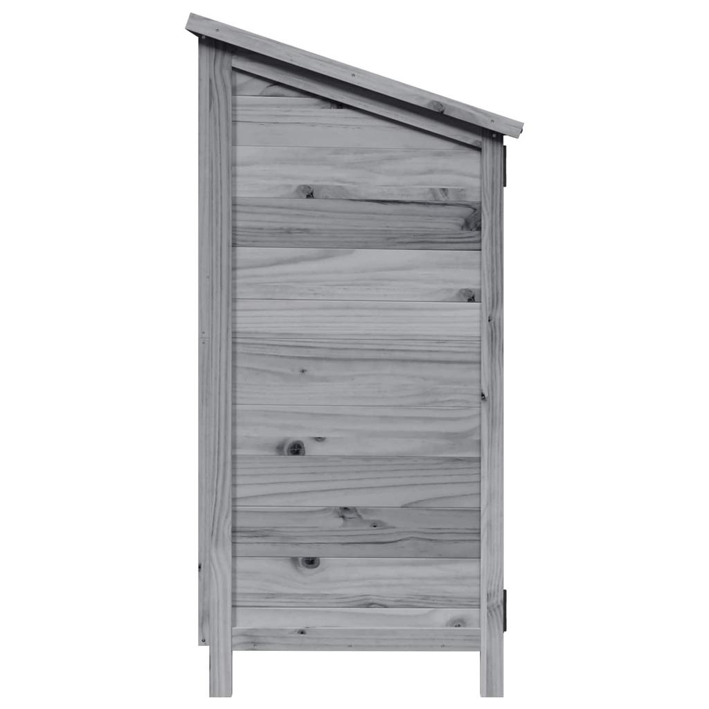 Garden Shed Gray 106.5 x 56 x 113.5 cm Solid Spruce Wood