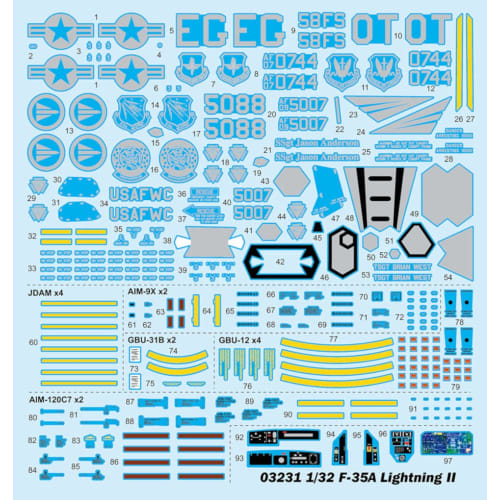 Trumpeter 1/32 Scale US Air Force F-35A Lightning Plastic Model Kit 03231